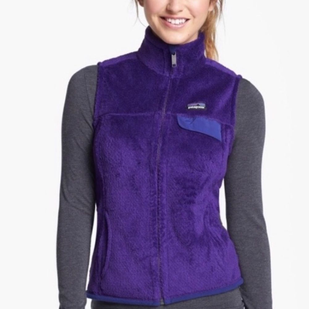 PATAGONIA Re-Tool Fleece Vest, Purple, Small pre-owned excellent condition